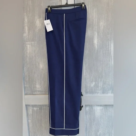 Michael Kors Navy Tailored Pants w/ White Piping – Size 0 – NWT - Picture 5 of 7